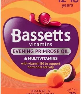 Bassetts Vitamins 30'S - 12-18 Years Multivitamins & EPO Orange & Passion Fruit