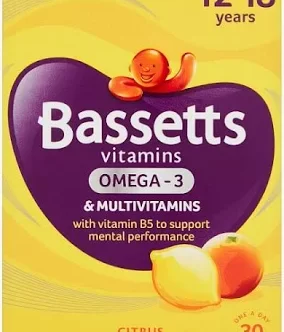 Bassetts Vitamins 30'S - 12-18 Years Multivitamins & Omega 3 Citrus