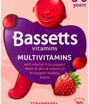 Bassetts Vitamins 30'S - 3-6 Years Multivitamins Strawberry