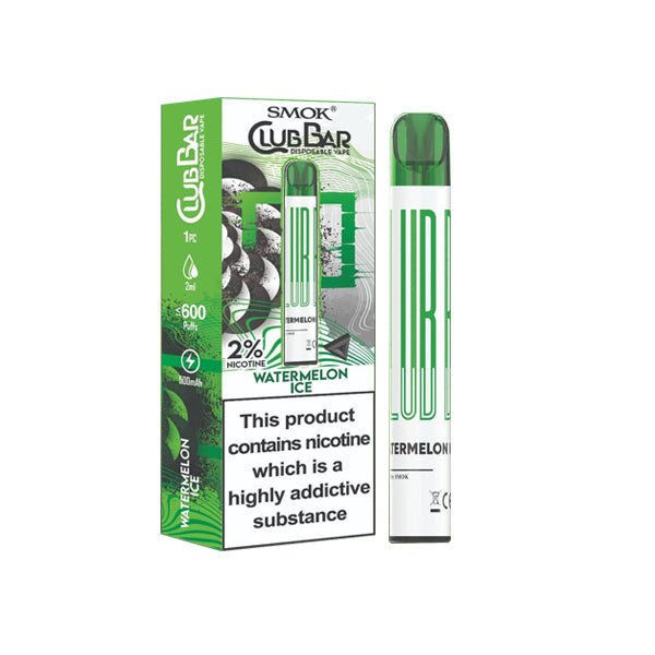 20mg Smok Club Bar Disposable Vape Pen 600 Puffs Nature Creations CBD and healthcare store