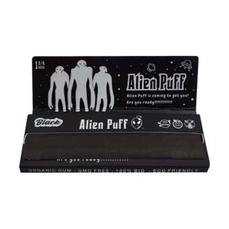 Alien Puff 1 1-4 Size Black Rolling Papers 25 Booklets (HP2125) Nature Creations CBD and healthcare store