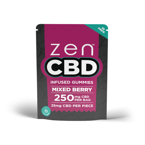 Zen 250mg CBD Infused CBD Gummies – Mixed Berry Nature Creations CBD and healthcare store