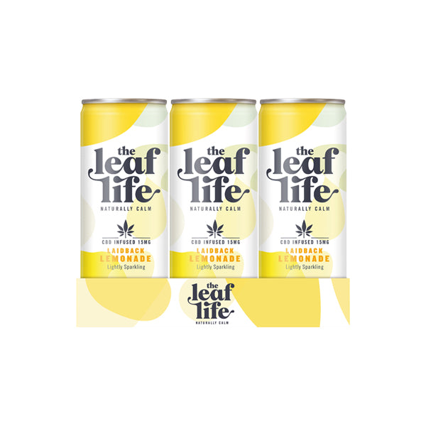 12x Leaf Life 15mg CBD Laidback Lemonade Soft Drink 250ml Nature Creations CBD and healthcare store