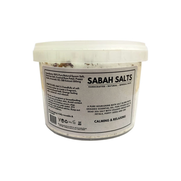 Sabah 500mg CBD Calming & Relaxing Bath Salts Nature Creations CBD and healthcare store