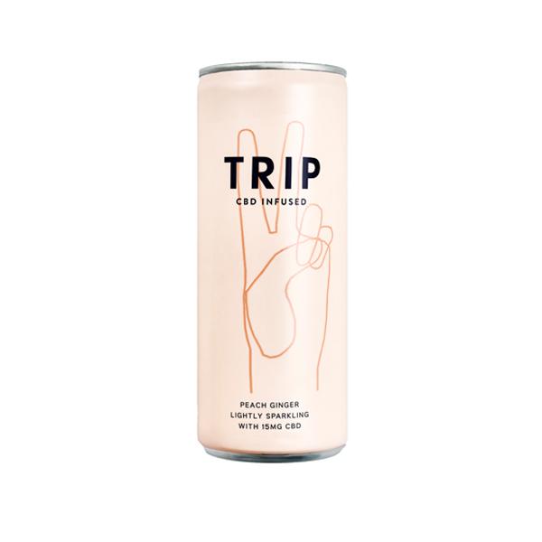 24 x TRIP 15mg CBD Infused Peach & Ginger Drink 250ml Nature Creations CBD and healthcare store