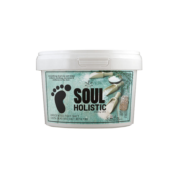 Soul Holistic 100mg CBD Dead Sea Salt Unscented Foot Salt – 500g Nature Creations CBD and healthcare store