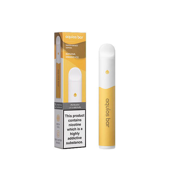 20mg Aquios Bar Water Based Recyclable Disposable 600 Puffs Nature Creations CBD and healthcare store