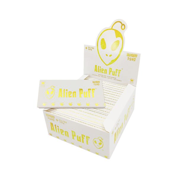 33 Alien Puff White & Gold King Size Unbleached Brown Rolling Papers Nature Creations CBD and healthcare store