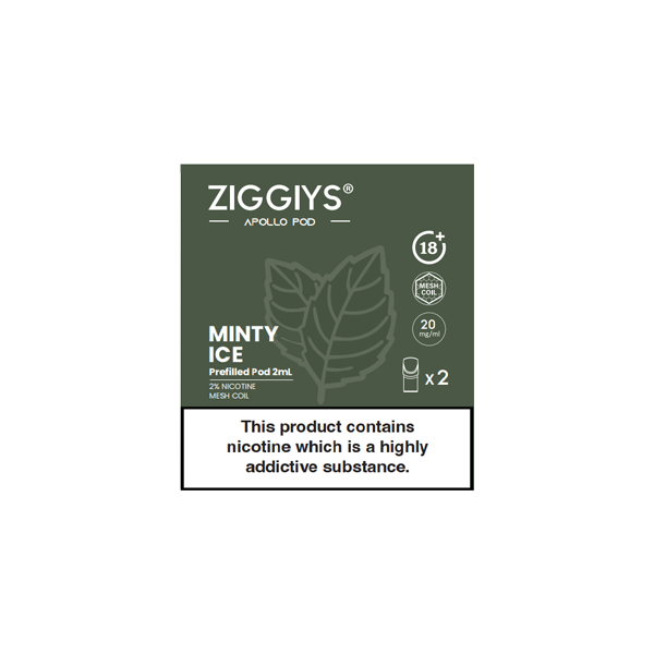 Ziggiys Apollo Pre-Filled Replacement Pods 2PCS 2ml Nature Creations CBD and healthcare store