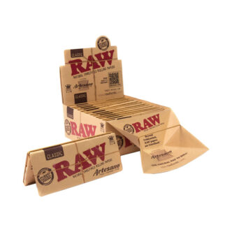 15 Raw Classic Artesano King Size Slim Rolling Papers + Tray & Tips Nature Creations CBD and healthcare store