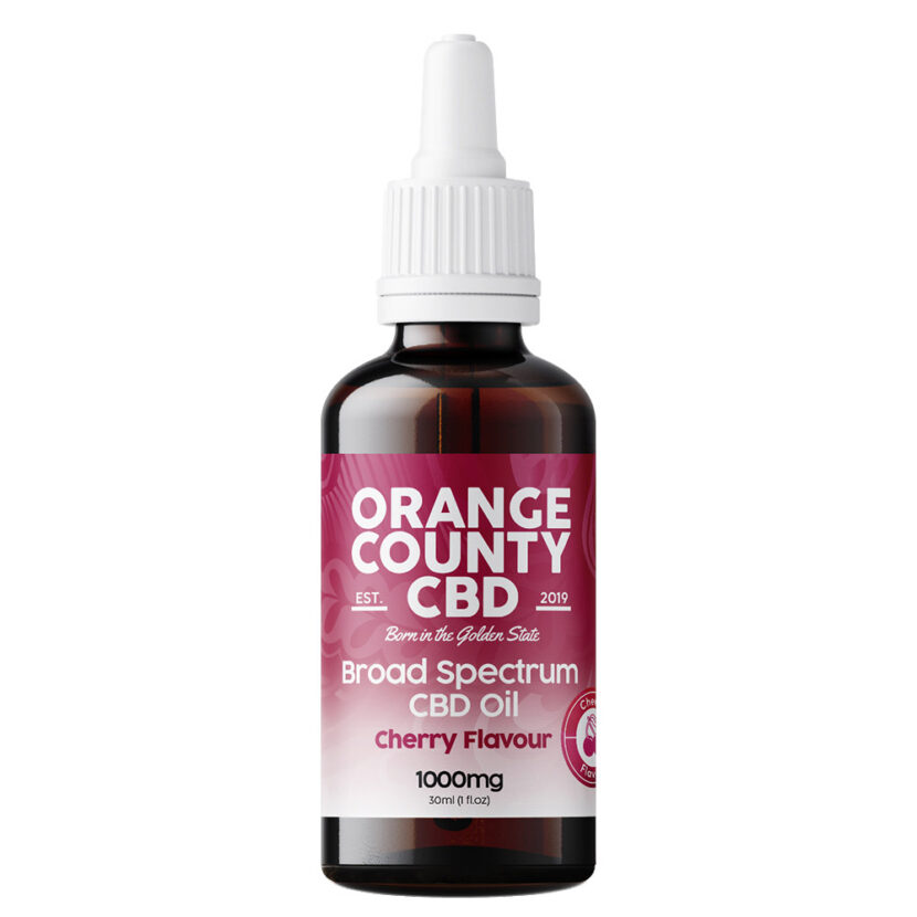 Orange County CBD Broad Spectrum cherry Flavoured Oil 1000mg