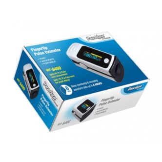 Pulse Oximeter for measuring pulse oxygen saturation and pulse rate through finger. Suitable for domiciliary and professional use in family or hospital.