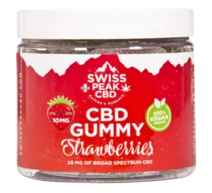 Swiss Peak CBD Gummy Strawberries Small Tub