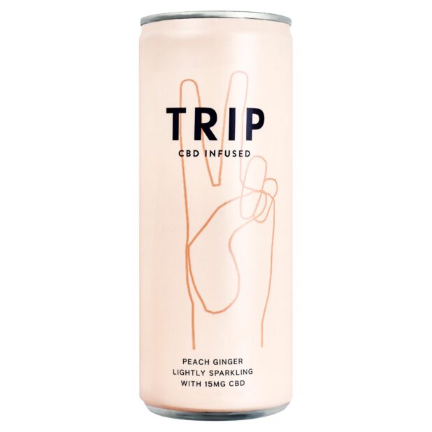 trip cbd infused peach and ginger drink