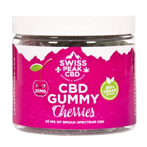 cbd Swiss Peak CBD Gummy Cherries Small Tub